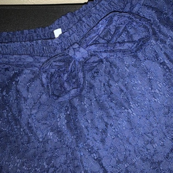 Anthropologie Shorts Womens Navy Blue Lace Shorts Poshmark